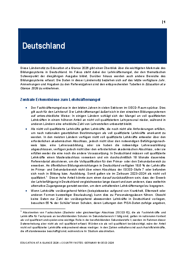 Education at a Glance 2026: Deutschland